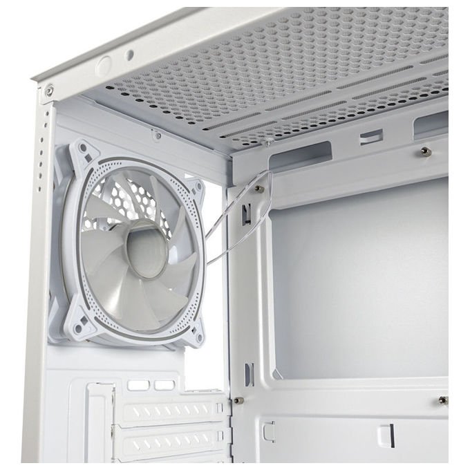 LC-Power LC-715W-ON Case Midi Tower ATX Micro-ATX Mini-ITX 3 Porte USB 3.2 Finestra Laterale colore Bianco