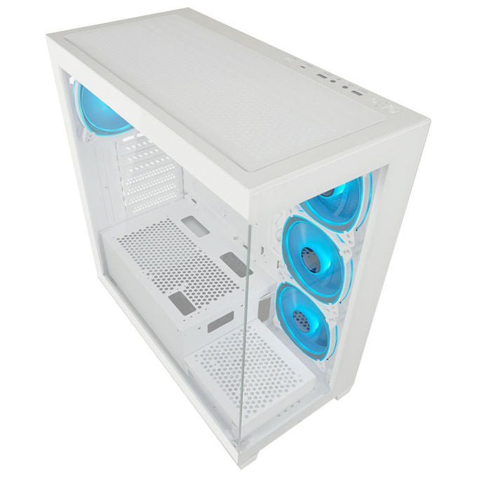 LC-Power LC-715W-ON Case Midi Tower ATX Micro-ATX Mini-ITX 3 Porte USB 3.2 Finestra Laterale colore Bianco