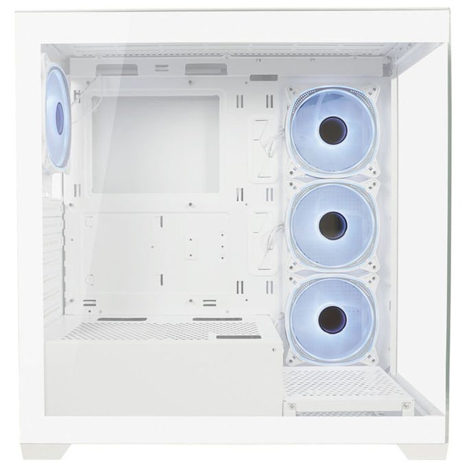 LC-Power LC-715W-ON Case Midi Tower ATX Micro-ATX Mini-ITX 3 Porte USB 3.2 Finestra Laterale colore Bianco