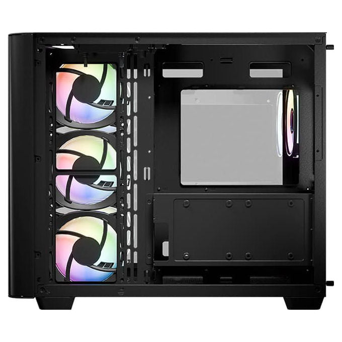 LC-Power LC-8001B-ON Gaming 8001B Pro-Storm Dark Case Midi Tower con Supporto ATX Micro-ATX Mini-ITX e Vetro Temperato colore Nero