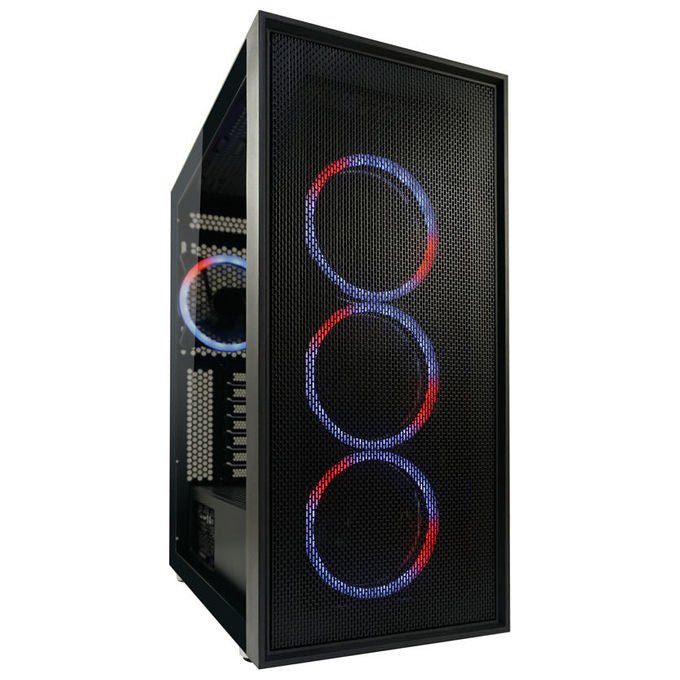LC-Power LC-802B-ON Black_Wanderer_X Midi Tower Fattore di forma ATX EATX micro ATX Mini-ITX Vetro temperato Ventole ARGB colore Nero