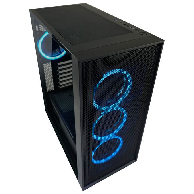 LC-Power LC-802B-ON Black_Wanderer_X Midi Tower Fattore di forma ATX EATX micro ATX Mini-ITX Vetro temperato Ventole ARGB colore Nero