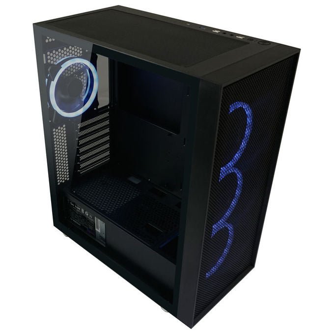 LC-Power LC-802B-ON Black_Wanderer_X Midi Tower Fattore di forma ATX EATX micro ATX Mini-ITX Vetro temperato Ventole ARGB colore Nero