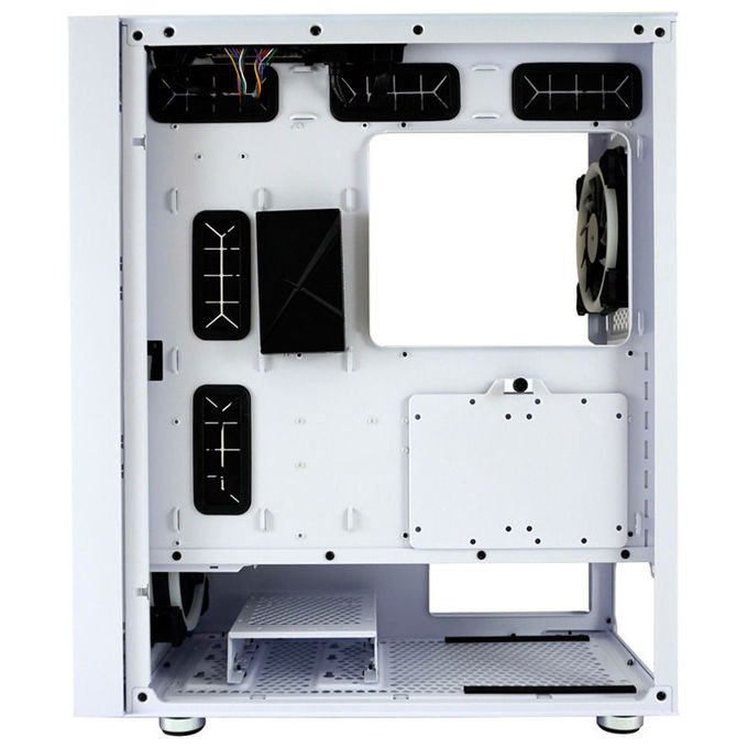 LC-Power 802W Gaming Midi Tower con Vetro Temperato e Ventole RGB 3x 120 mm 1x 120 mm ATX Micro-ATX Mini-ITX USB-C 3.2 Gen 2 colore Bianco