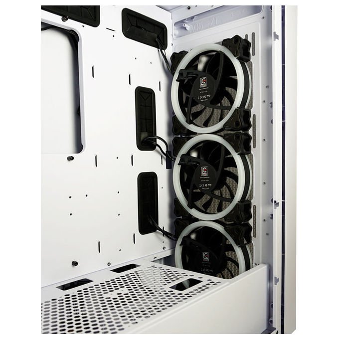 LC-Power 802W Gaming Midi Tower con Vetro Temperato e Ventole RGB 3x 120 mm 1x 120 mm ATX Micro-ATX Mini-ITX USB-C 3.2 Gen 2 colore Bianco