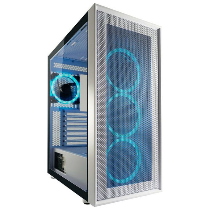 LC-Power 802W Gaming Midi Tower con Vetro Temperato e Ventole RGB 3x 120 mm 1x 120 mm ATX Micro-ATX Mini-ITX USB-C 3.2 Gen 2 colore Bianco