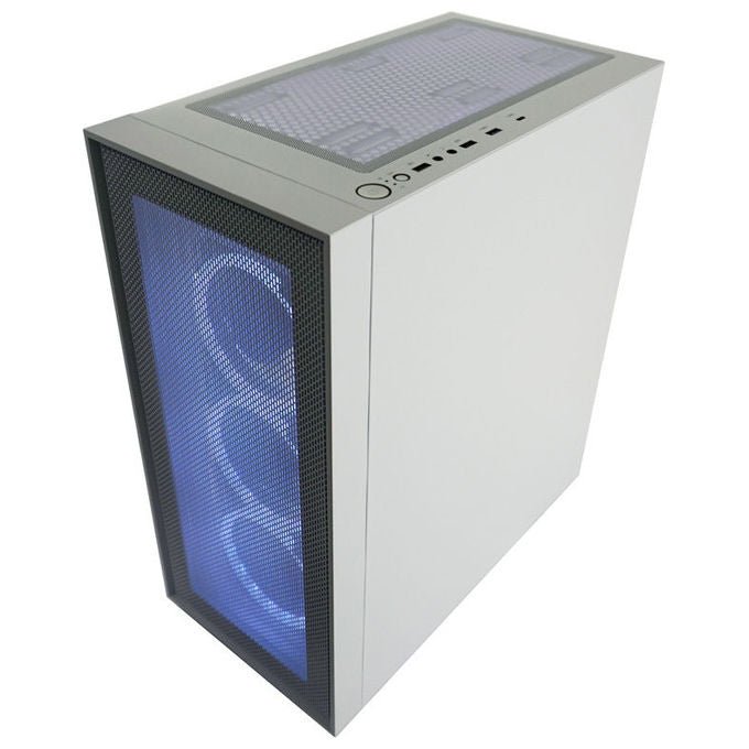 LC-Power 802W Gaming Midi Tower con Vetro Temperato e Ventole RGB 3x 120 mm 1x 120 mm ATX Micro-ATX Mini-ITX USB-C 3.2 Gen 2 colore Bianco