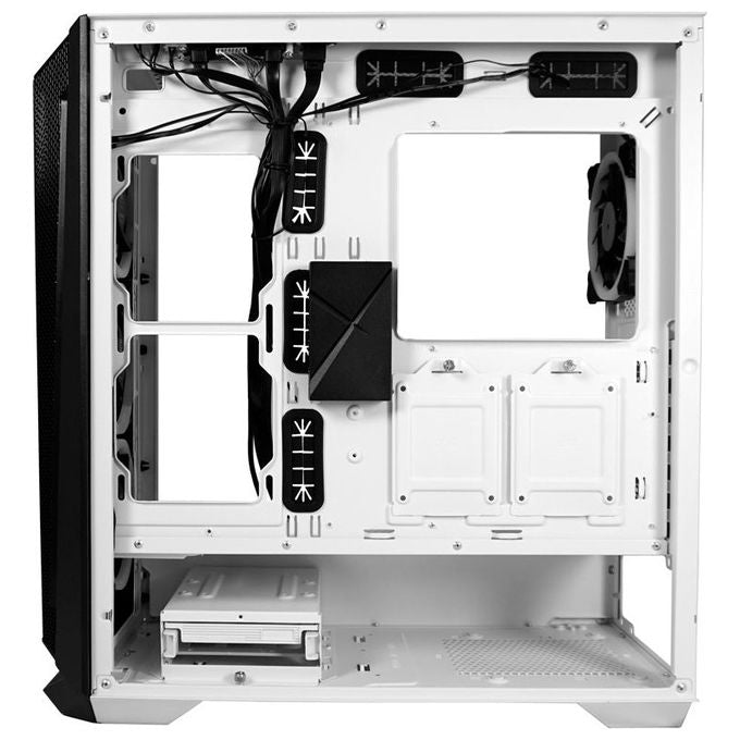 LC-Power LC-805BW-ON Holo-1_X Midi Tower con Pannello in Vetro Temperato e Supporto per Ventole ARGB 3x120 mm Frontali 1x120 mm Posteriori ATX Micro-ATX Mini-ITX EATX colore Bianco
