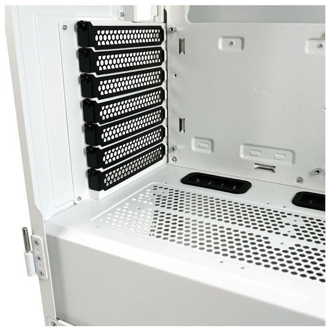 LC-Power LC-805BW-ON Holo-1_X Midi Tower con Pannello in Vetro Temperato e Supporto per Ventole ARGB 3x120 mm Frontali 1x120 mm Posteriori ATX Micro-ATX Mini-ITX EATX colore Bianco