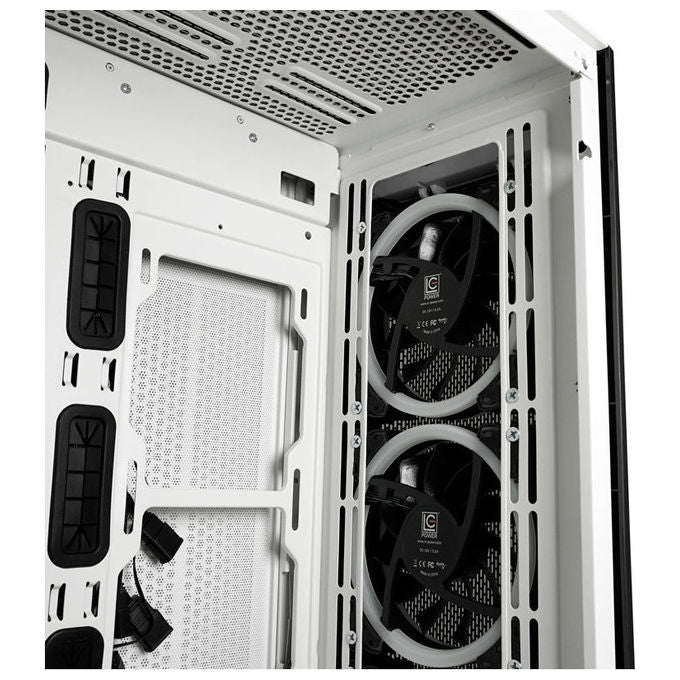 LC-Power LC-805BW-ON Holo-1_X Midi Tower con Pannello in Vetro Temperato e Supporto per Ventole ARGB 3x120 mm Frontali 1x120 mm Posteriori ATX Micro-ATX Mini-ITX EATX colore Bianco
