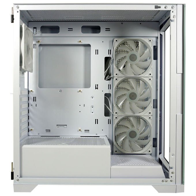 LC-Power LC-806W-ON LC-7041B-ON Midi Tower ATX Micro-ATX Mini-ITX USB 3.2 Gen 1 Type C Vetro Temperato colore Bianco