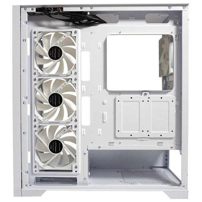 LC-Power LC-806W-ON LC-7041B-ON Midi Tower ATX Micro-ATX Mini-ITX USB 3.2 Gen 1 Type C Vetro Temperato colore Bianco