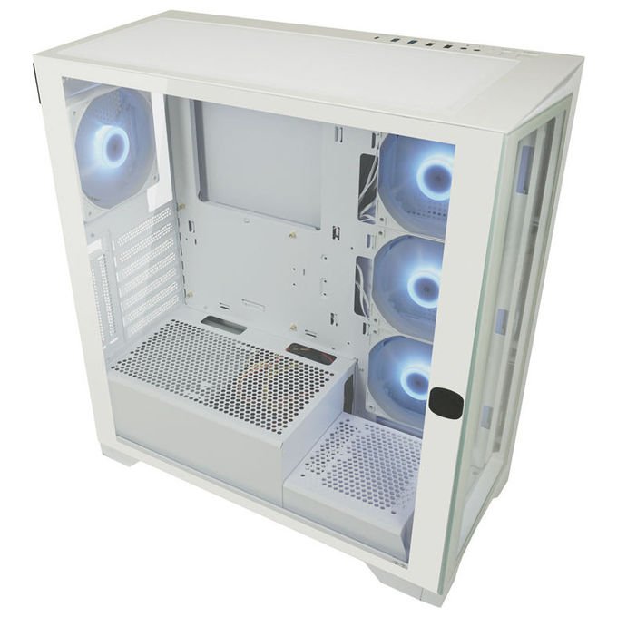LC-Power LC-806W-ON LC-7041B-ON Midi Tower ATX Micro-ATX Mini-ITX USB 3.2 Gen 1 Type C Vetro Temperato colore Bianco
