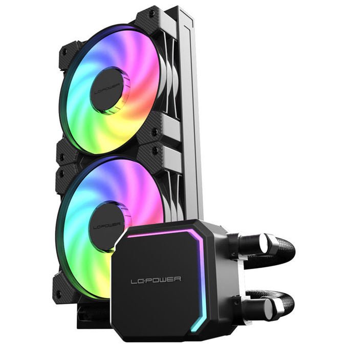 LC-Power LC-CC-240-B-ARGB Sistema di Raffreddamento per Processore a Liquido 240 mm con Illuminazione ARGB colore Nero