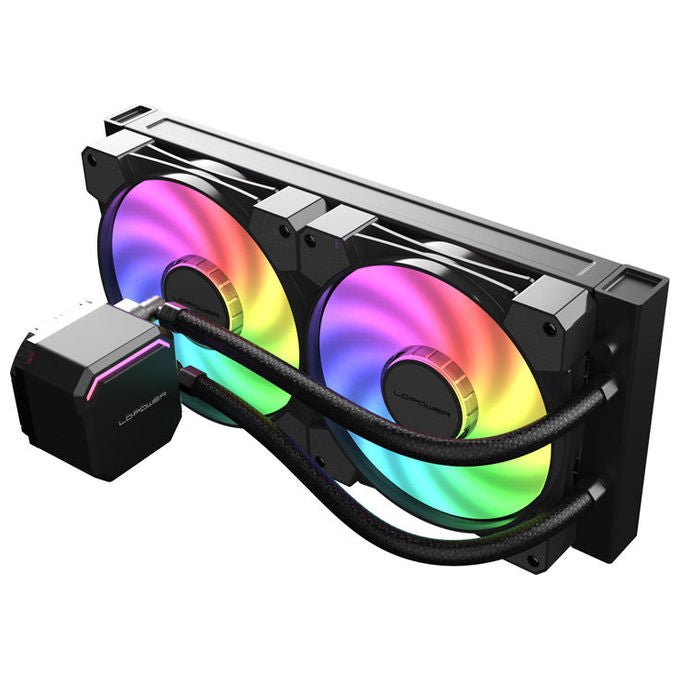 LC-Power LC-CC-240-B-ARGB Sistema di Raffreddamento per Processore a Liquido 240 mm con Illuminazione ARGB colore Nero