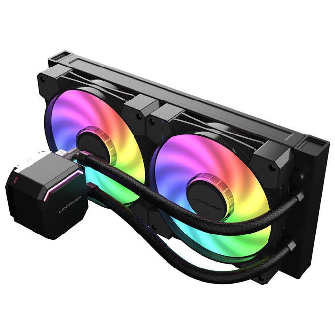 LC-Power LC-CC-280-B-ARGB JetFlow Raffreddatore Liquido 280 mm 2 Ventole 14 cm ARGB colore Nero
