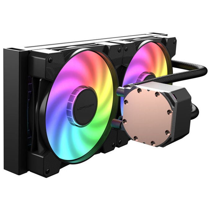 LC-Power LC-CC-280-B-ARGB JetFlow Raffreddatore Liquido 280 mm 2 Ventole 14 cm ARGB colore Nero
