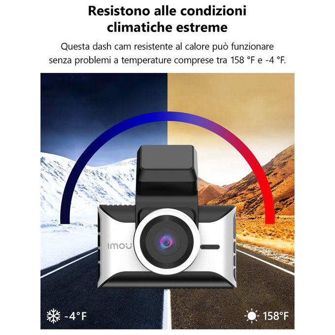 Imou, Dash Cam S800, 4K, Angolo 123°