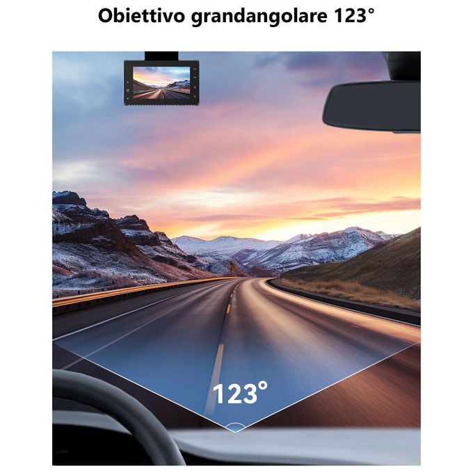 Imou, Dash Cam S800, 4K, Angolo 123°