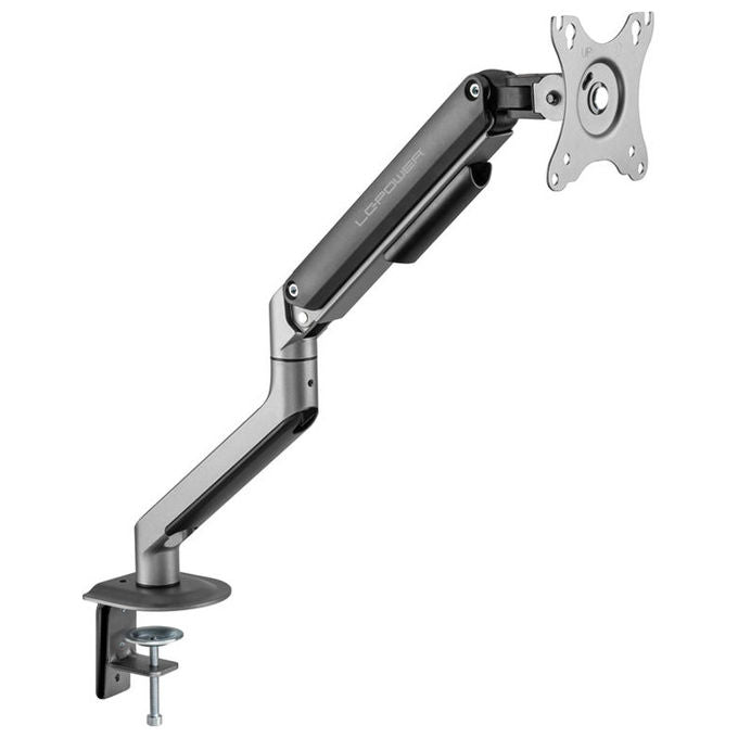 LC-Power LC-EQ-A32B Supporto per Monitor Regolabile Altezza 200-400 mm Rotazione 360° Inclinazione ±20° VESA 75x75-100x100 mm colore Nero