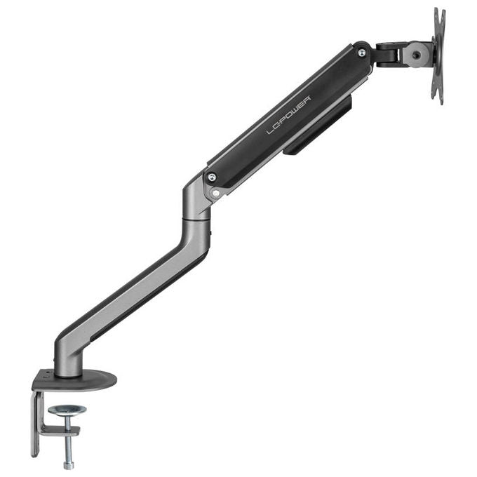 LC-Power LC-EQ-A32B Supporto per Monitor Regolabile Altezza 200-400 mm Rotazione 360° Inclinazione ±20° VESA 75x75-100x100 mm colore Nero