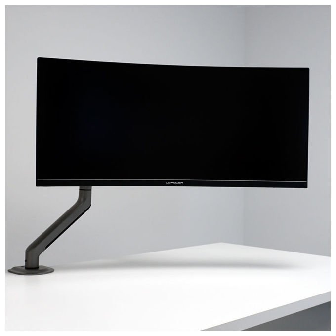 LC-Power LC-EQ-A32B Supporto per Monitor Regolabile Altezza 200-400 mm Rotazione 360° Inclinazione ±20° VESA 75x75-100x100 mm colore Nero