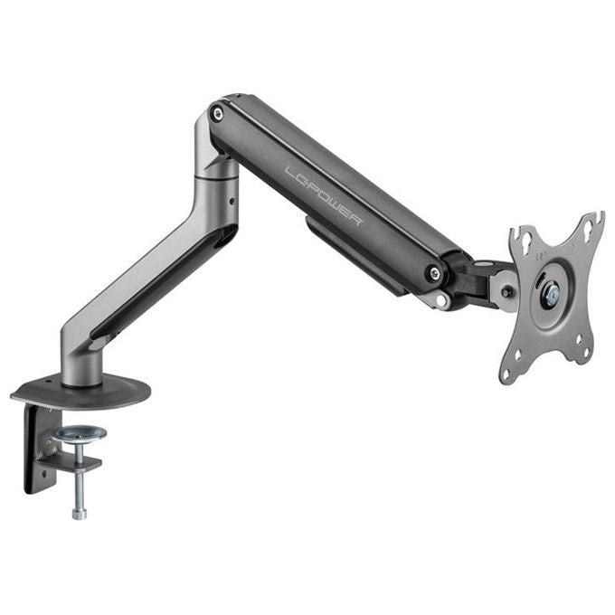 LC-Power LC-EQ-A32B Supporto per Monitor Regolabile Altezza 200-400 mm Rotazione 360° Inclinazione ±20° VESA 75x75-100x100 mm colore Nero