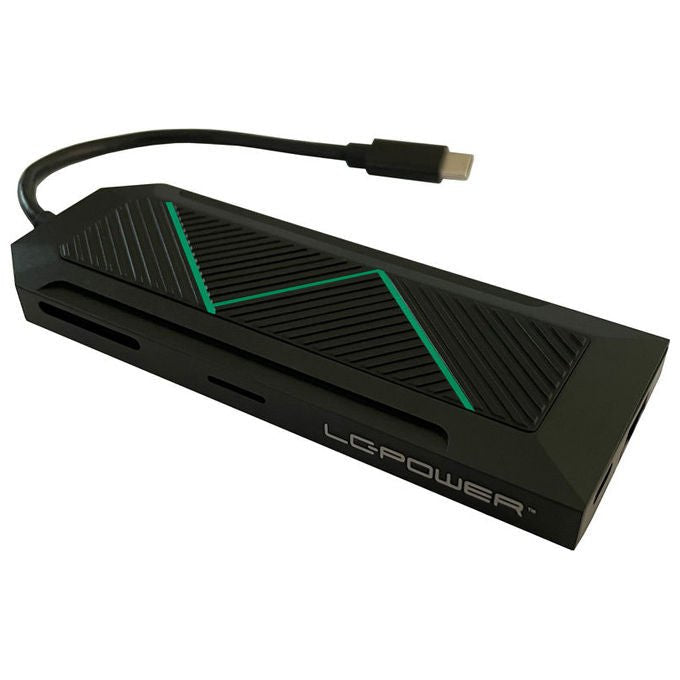 LC-Power LC-HUB-C-MULTI-6-RGB Hub USB 3.2 Gen 2 Type-C 5000 Mbit-s 100 W colore Nero