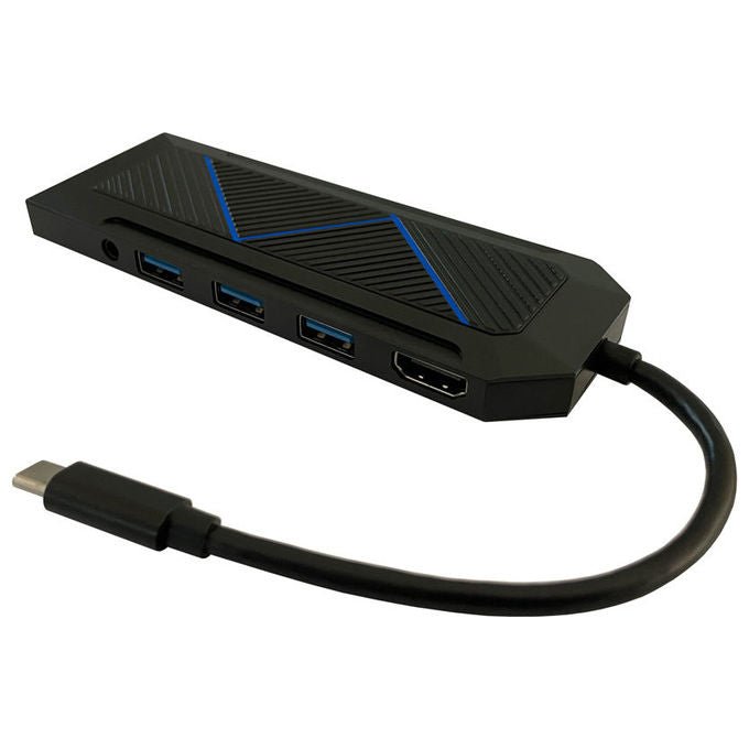 LC-Power LC-HUB-C-MULTI-6-RGB Hub USB 3.2 Gen 2 Type-C 5000 Mbit-s 100 W colore Nero