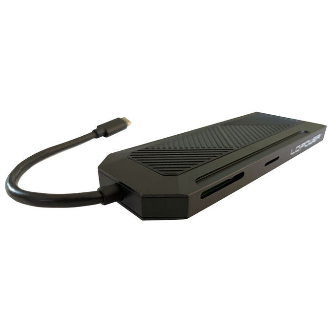 LC-Power LC-HUB-C-MULTI-6-RGB Hub USB 3.2 Gen 2 Type-C 5000 Mbit-s 100 W colore Nero