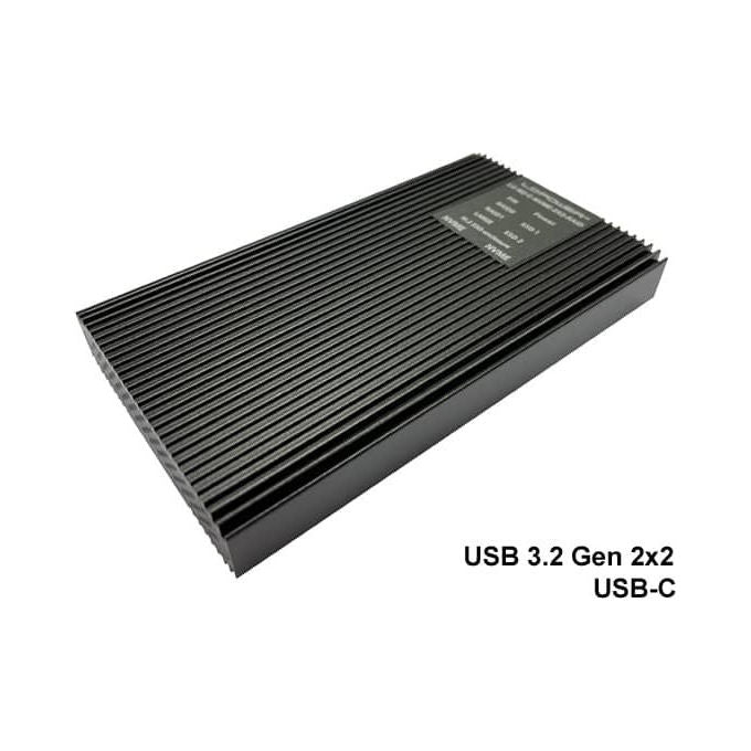 LC-Power LC-M2-C-NVME-2X2-RAID Box esterno SSD per 2 unita' M.2 NVMe RAID 0 1 USB 3.2 Gen 2x2 20 Gbit-s colore Nero