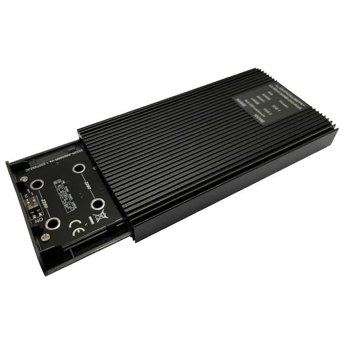 LC-Power LC-M2-C-NVME-2X2-RAID Box esterno SSD per 2 unita' M.2 NVMe RAID 0 1 USB 3.2 Gen 2x2 20 Gbit-s colore Nero