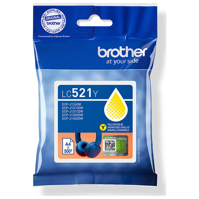 Brother Cartuccia Inchiostro Giallo Originale LC521Y