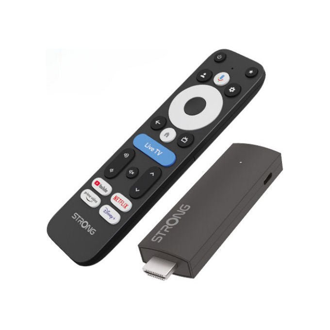 Strong LEAP-UNA+ TV Stick Google TV Android 14 FHD HDR10+ 8 GB Wi-Fi 5 Bluetooth 5.0 colore Nero