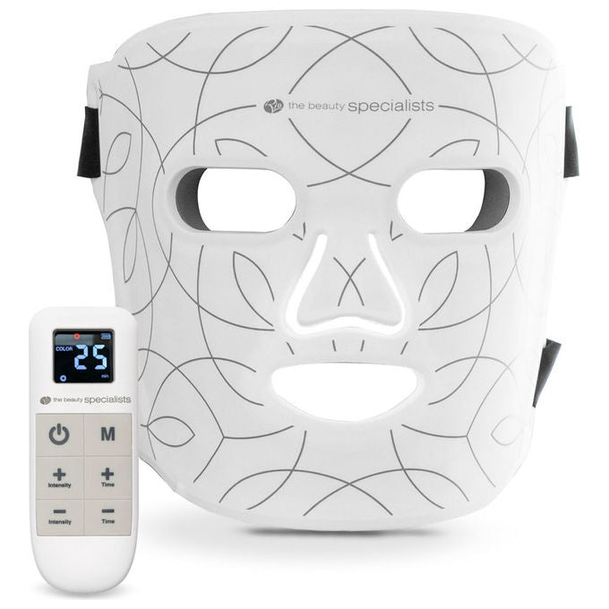 Rio Maschera LED Viso luce rossa blu e infrarossa NIR 96 LED 4 modalita' approvata FDA ricaricabile USB colore Bianco