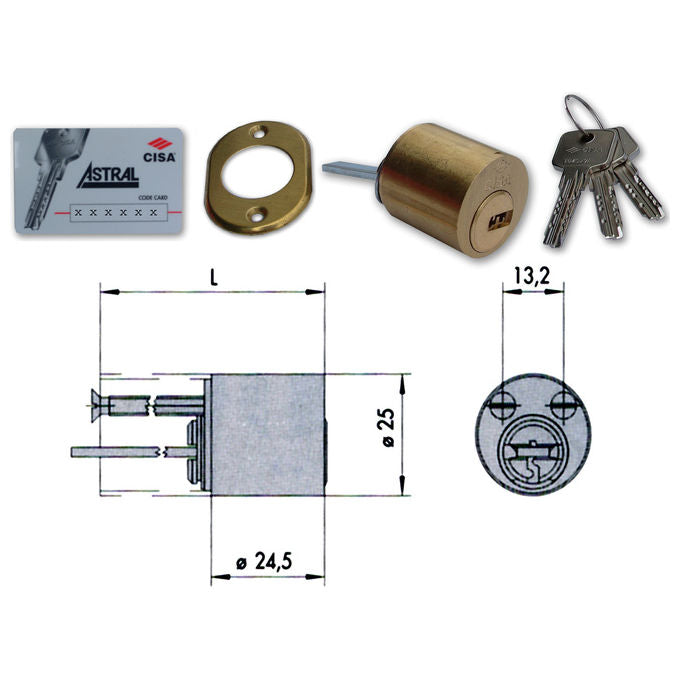 Cisa 0a210-50-0 Cilindro Astral Tondo