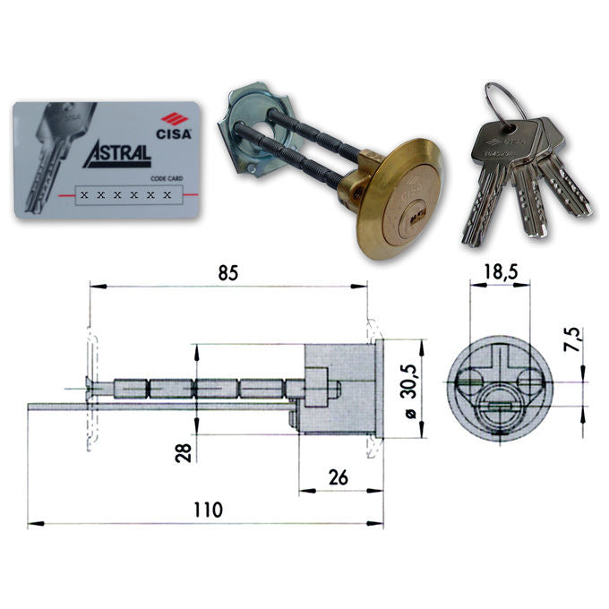 Cisa 0a510-00-0 Cilindro Astral Applicare