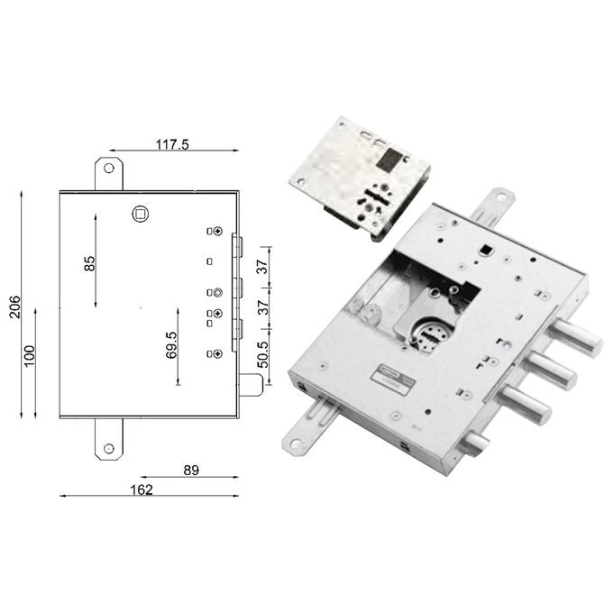 Mottura 89.kr571.gdb35 Serratura Blindata Dx