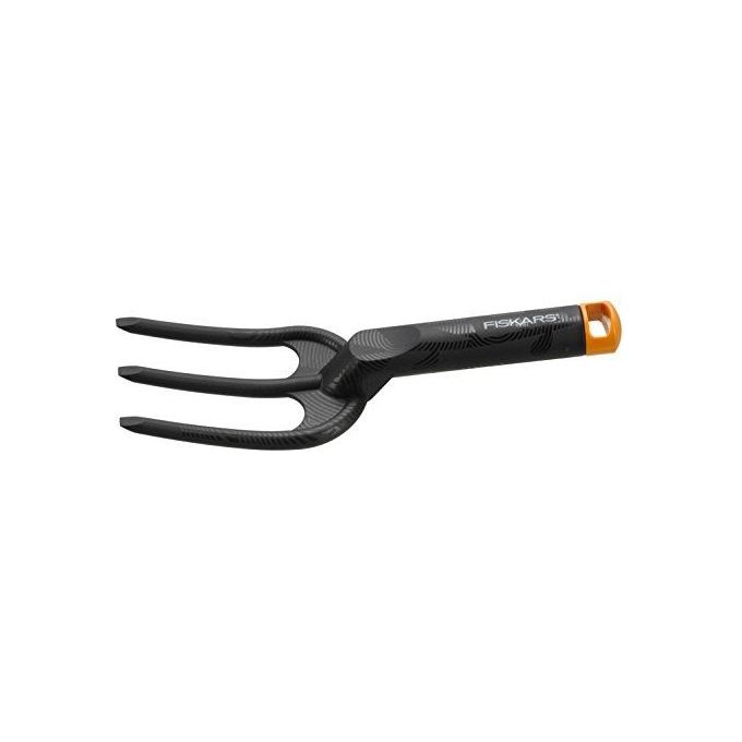 Fiskars 1000696 Solid Forca da Giardino 3 Denti 29.5 cm Poliammide Rinforzato Fibra di Vetro colore Nero Arancione
