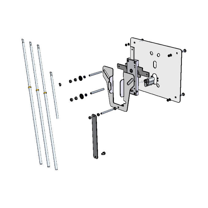 Prefer Kw574 Kit Basculante Cilindro Europeo 24x10mm