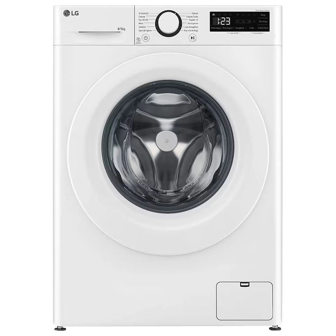 LG Serie 3 D2R3S08AIDD Lavasciuga slim 8-5 Kg AI DD Classe E 1200 giri AI Wash bianca