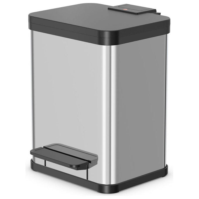 Hailo LH0622-200 Öko Duo Plus M Pedaalemmer 2x9 Ltr con Chiusura Silenziosa RVS colore RVS