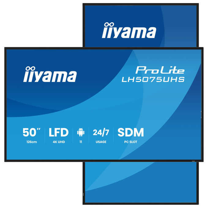 Iiyama LH5075UHS-B2AG Display professionale segnaletica digitale 50'' 4K UHD Android 11 colore Nero