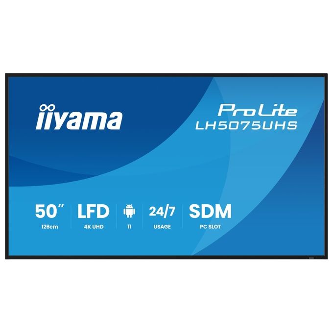 Iiyama LH5075UHS-B2AG Display professionale segnaletica digitale 50'' 4K UHD Android 11 colore Nero