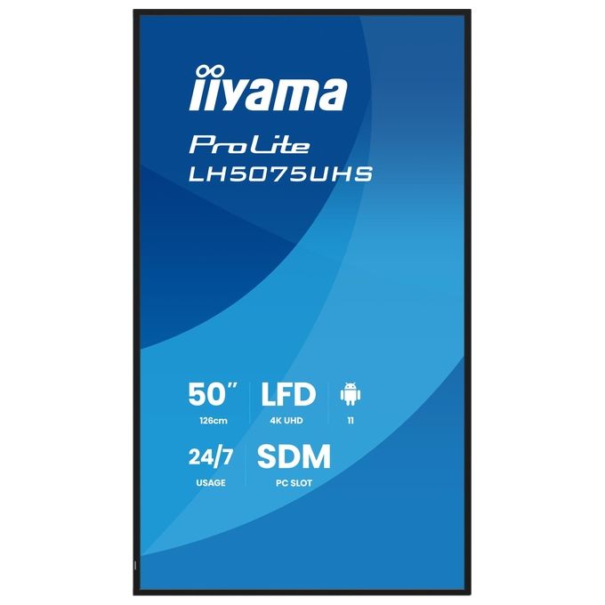 Iiyama LH5075UHS-B2AG Display professionale segnaletica digitale 50'' 4K UHD Android 11 colore Nero