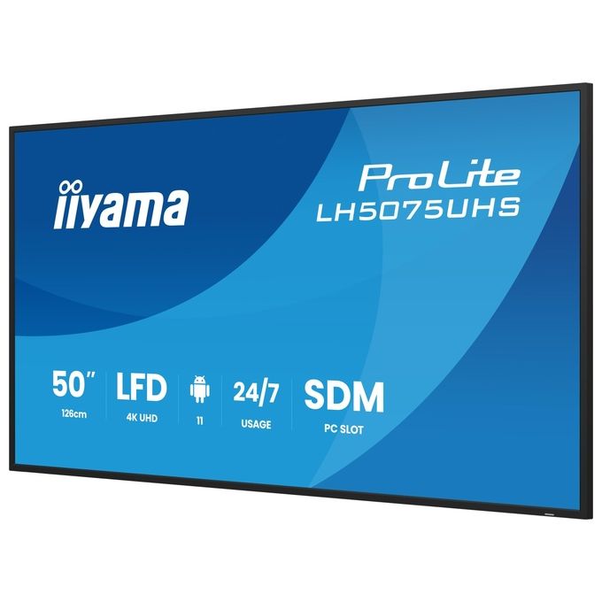 Iiyama LH5075UHS-B2AG Display professionale segnaletica digitale 50'' 4K UHD Android 11 colore Nero