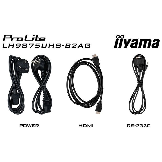 Iiyama LH9875UHS-B2AG Monitor Professionale 4K UHD Pannello piatto segnaletica digitale 500 cd-m² colore Nero