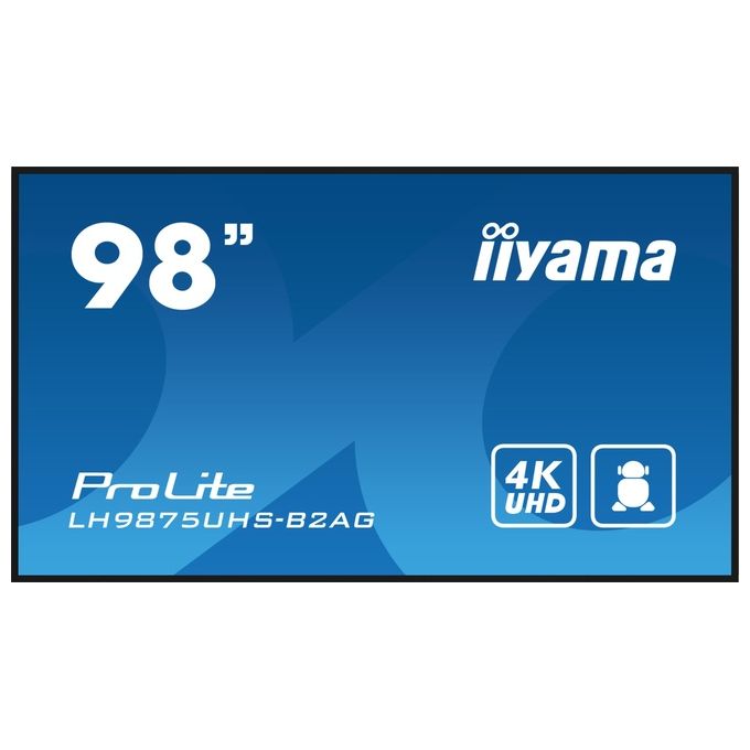 Iiyama LH9875UHS-B2AG Monitor Professionale 4K UHD Pannello piatto segnaletica digitale 500 cd-m² colore Nero
