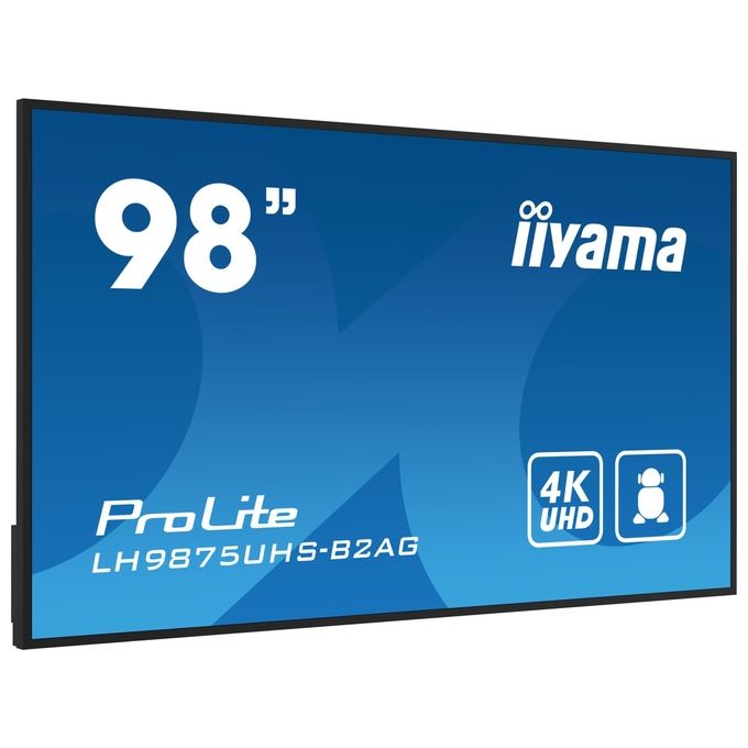 Iiyama LH9875UHS-B2AG Monitor Professionale 4K UHD Pannello piatto segnaletica digitale 500 cd-m² colore Nero
