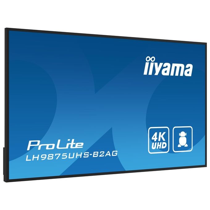 Iiyama LH9875UHS-B2AG Monitor Professionale 4K UHD Pannello piatto segnaletica digitale 500 cd-m² colore Nero